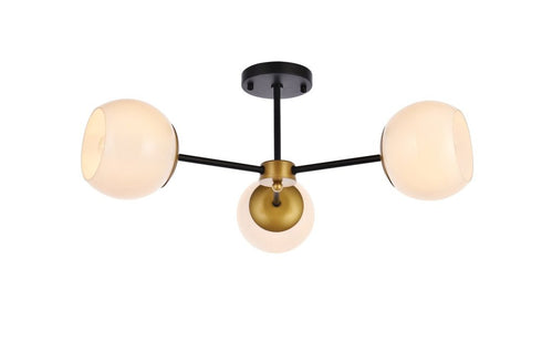 Living District Briggs 3 Light Flush Mount Model: LD649F26BK