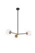 Living District Briggs 3 Light Pendant Model: LD646D32BK