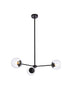 Living District Briggs 3 Light Pendant Model: LD646D32BK