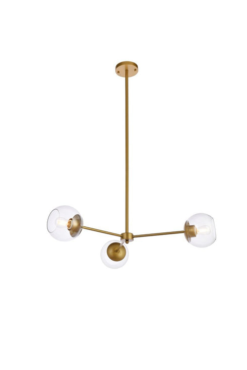 Living District Briggs 3 Light Pendant Model: LD646D32BK