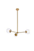 Living District Briggs 3 Light Pendant Model: LD646D32BK