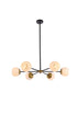 Living District Briggs 6 Light Pendant Model: LD643D36BK