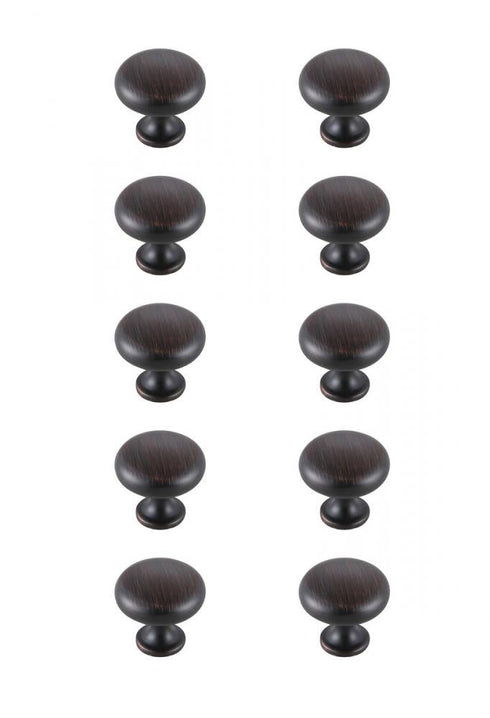 Elegant Decor Cadon 1.2 Inch Diameter Matte Black Mushroom Model: KB2002-MB-10PK