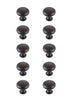 Elegant Decor Cadon 1.2 Inch Diameter Matte Black Mushroom Model: KB2002-MB-10PK