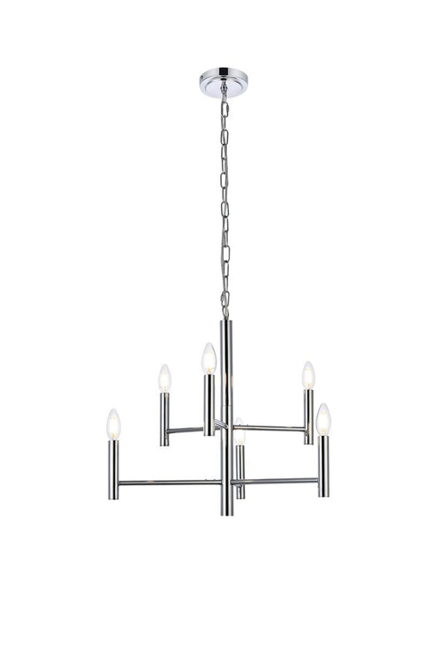 Living District Carmella 6 Light Pendant Model: LD7060D22BK