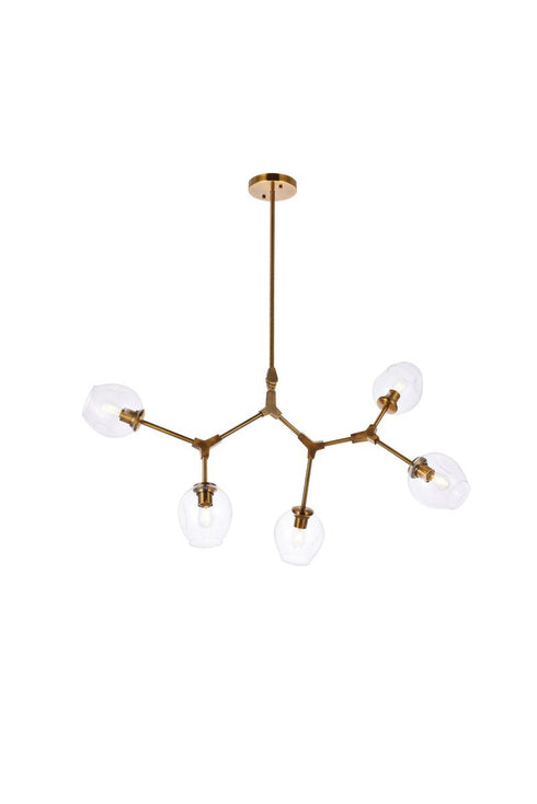Elegant Lighting Cavoli 5 Light Chandelier Model: 1712D42BR
