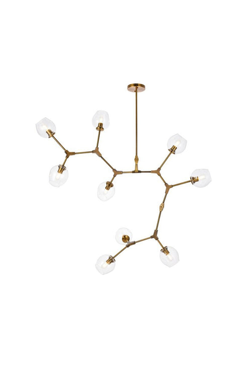 Elegant Lighting Cavoli 9 Light Chandelier Model: 1712G79BR