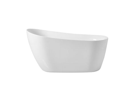 Elegant Decor Chantal 54 Inch Soaking Single Slipper Bathtub In Model: BT10854GW