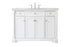 Elegant Decor Clarence 24 Inch Single Bathroom Vanity In White Model: VF53024WH