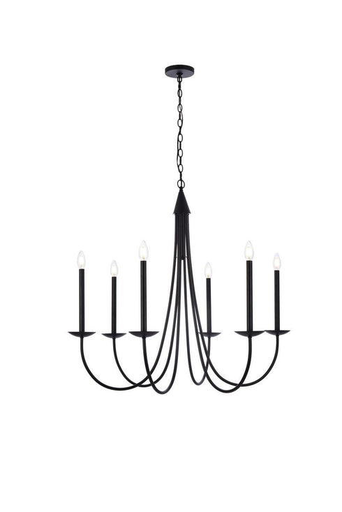 Living District Cohen 6 Light Pendant Model: LD810D36BK