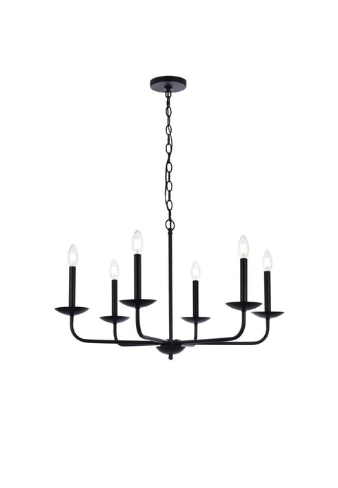 Living District Cohen 6 Light Pendant Model: LD812D30BK