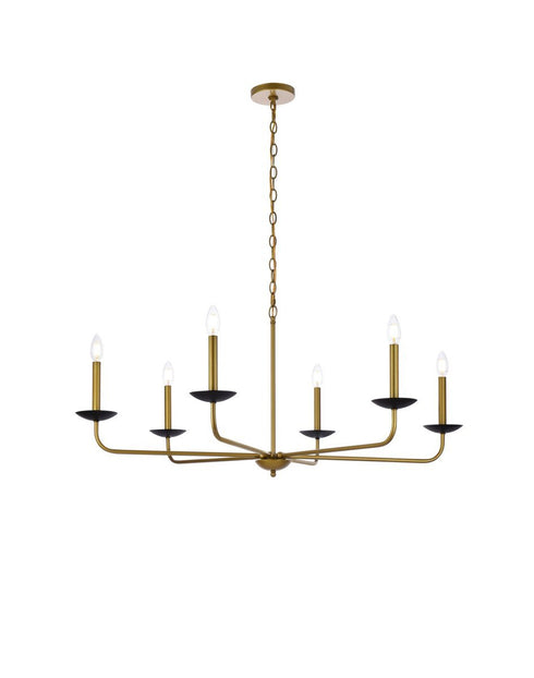 Living District Cohen 6 Light Pendant Model: LD812D42BK