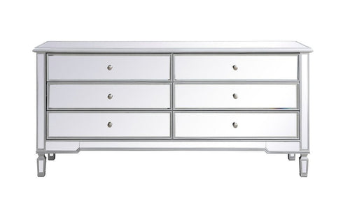 Elegant Decor Contempo 72 In. Mirrored Chest In Antique Model: MF63672S