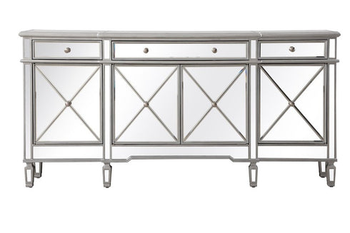 Elegant Decor Contempo 72 Inch Mirrored Credenza In Gold Model: MF6-2111GC