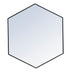 Elegant Decor Decker Metal Frame Hexagon Mirror 24 Inch In Silver Model: MR4424S