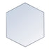 Elegant Decor Decker Metal Frame Hexagon Mirror 24 Inch In Silver Model: MR4424S