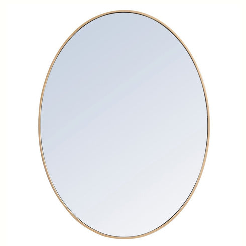 Elegant Decor Decker Metal Frame Oval Mirror 34 Inch In Black Model: MR4624BK