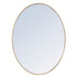 Elegant Decor Decker Metal Frame Oval Mirror 34 Inch In Black Model: MR4624BK