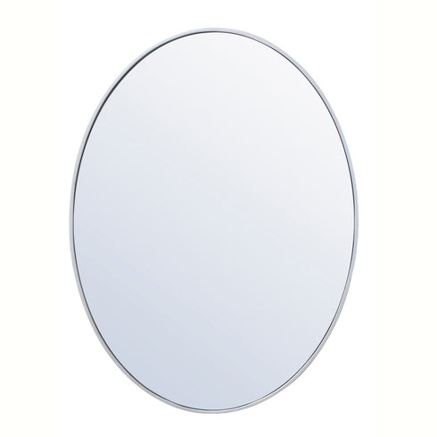 Elegant Decor Decker Metal Frame Oval Mirror 34 Inch In Black Model: MR4624BK