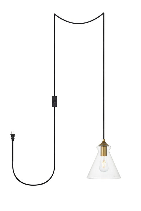 Living District Destry 1 Light Pendant Model: LDPG2244BK