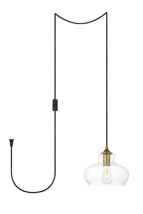 Living District Destry 1 Light Pendant Model: LDPG2246BR