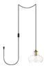 Living District Destry 1 Light Pendant Model: LDPG2246BR