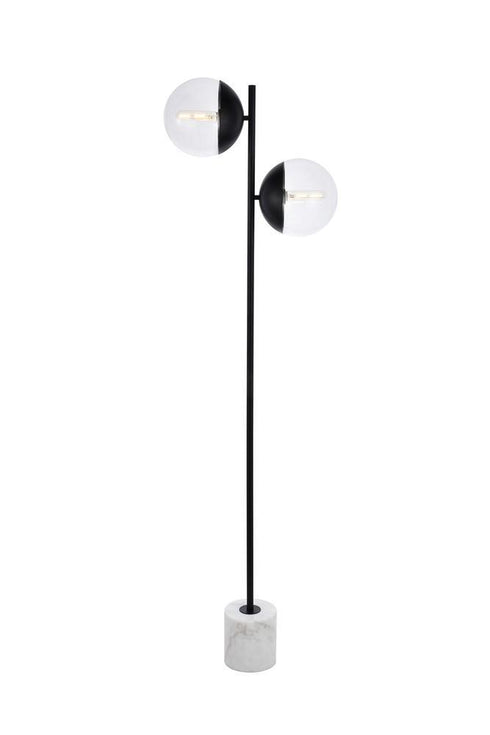 Elegant Lighting Eclipse 2 Light Floor Lamp Model: LD6111BK