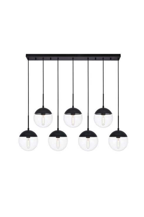 Elegant Lighting Eclipse 7 Light Pendant Model: LD6087BK