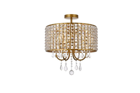 Living District Elise 4 Light Flush Mount Model: LD712F14BK
