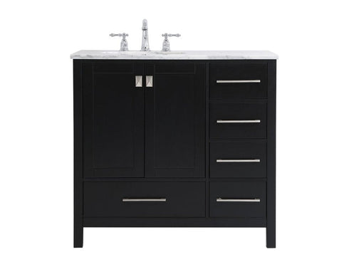 Elegant Lighting Erina 36 Inch Single Bathroom Vanity In White Model: VF18936WH