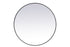 Elegant Lighting Eternity Metal Frame Round Mirror 45 Inch In Brass Model: MR4845BR