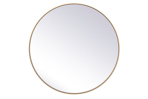 Elegant Lighting Eternity Metal Frame Round Mirror 45 Inch In Brass Model: MR4845BR