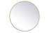 Elegant Lighting Eternity Metal Frame Round Mirror 45 Inch In Brass Model: MR4845BR