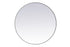 Elegant Lighting Eternity Metal Frame Round Mirror 45 Inch In Brass Model: MR4845BR