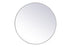 Elegant Lighting Eternity Metal Frame Round Mirror 45 Inch In Brass Model: MR4845BR