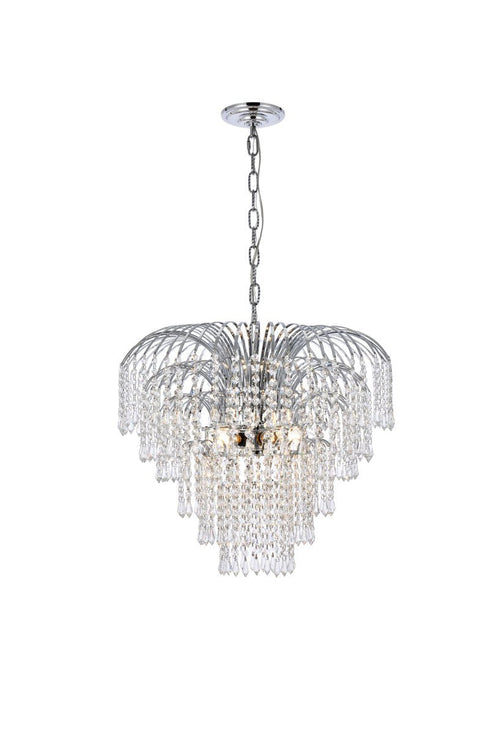 Elegant Lighting Falls 6 Light Chandelier Model: V6801D25C/RC