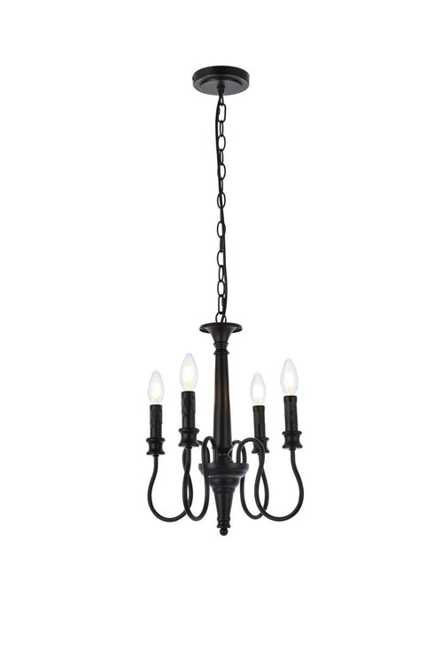 Living District Flynx 4 Light Pendant Model: LD7042D14BK