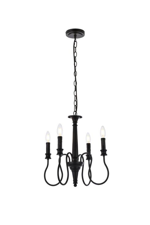 Living District Flynx 4 Light Pendant Model: LD7043D17BK