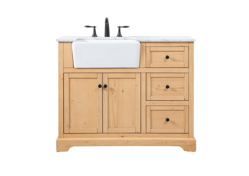 Elegant Decor Franklin 42 Inch Single Bathroom Vanity In Natural Model: VF60242NW