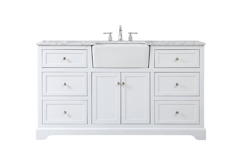 Elegant Decor Franklin 60 Inch Double Bathroom Vanity In Driftwood Model: VF60260DDW