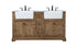 Elegant Decor Franklin 60 Inch Double Bathroom Vanity In Driftwood Model: VF60260DDW