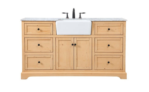 Elegant Decor Franklin 60 Inch Double Bathroom Vanity In Driftwood Model: VF60260DDW