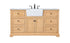 Elegant Decor Franklin 60 Inch Double Bathroom Vanity In Driftwood Model: VF60260DDW