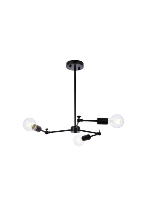Living District Furlong 3 Light Pendant Model: LD2340BK