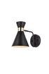 Living District Halycon 1 Light Sconce Model: LD2353BK