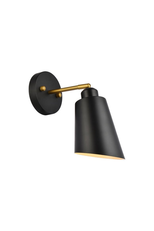 Living District Halycon 1 Light Sconce Model: LD2354BK