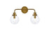 Living District Hanson 2 Light Vanity Model: LD7033W19BR