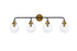 Living District Hanson 4 Light Vanity Model: LD7037W38BK