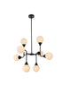 Living District Hanson 8 Light Pendant Model: LD7038D36BK