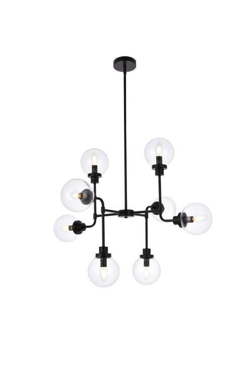 Living District Hanson 8 Light Pendant Model: LD7039D36BK
